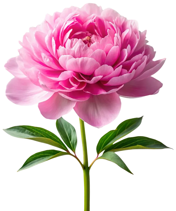 Pink flowering peony